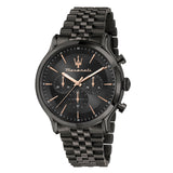Maserati Epoca Limited Edition Chronograph Black Dial Black Steel Strap Watch For Men - R8873618019
