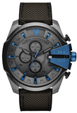 Diesel DZ4500 Mega Chief Chronograph Men's Watch – Black Dial & Black Nylon Strap
