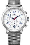 Tommy Hilfiger 1791233 Jake Quartz Men's Watch – White Dial & Silver Mesh Bracelet