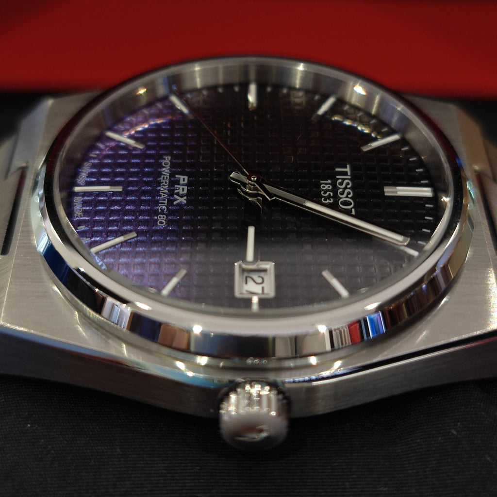 Tissot T137.407.11.051.01 Powermatic 80 Men's Watch – Gradient Blue Dial & Silver Steel Strap