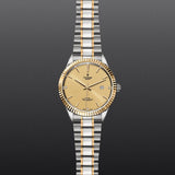 Tudor Style Automatic Diamonds Gold Dial Two Tone Steel Strap Watch for Men - M12713-0007