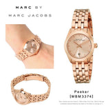 Marc Jacobs Peeker Rose Gold Dial Rose Gold Steel Strap Watch for Women - MBM3374