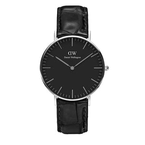 Daniel Wellington Classic Reading Black Dial Black Leather Strap Watch For Women - DW00100147