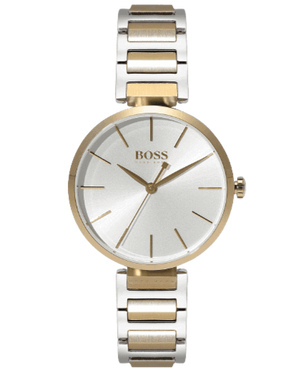 Hugo Boss Allusion Quartz Silver Dial Two Tone Steel Strap Watch For Women - 1502417