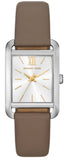Michael Kors MKO1030 Monroe Three-Hand Quartz Women's Watch – Silver Dial & Grey Leather Strap