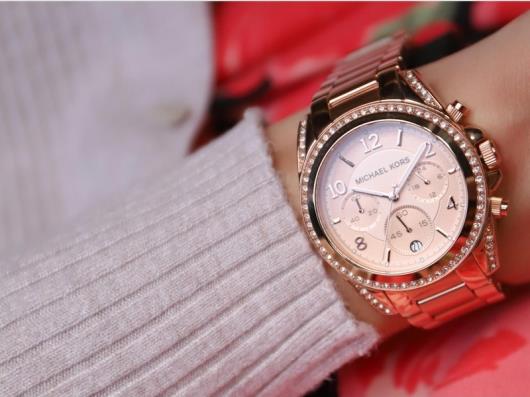 Michael Kors Blair Rose Gold Dial Rose Gold Steel Strap Watch for Women - MK5263