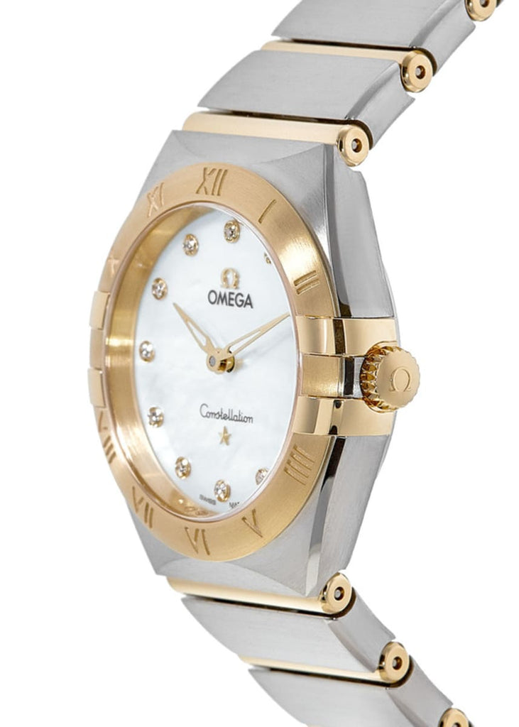 Omega Constellation Manhattan Mother of Pearl Dial Two Tone Steel Strap Watch for Women - 131.20.28.60.55.002