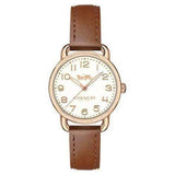 Coach Delancey Cream Dial Brown Leather Strap Watch For Women - 14502751