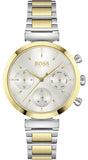 Hugo Boss Flawless Silver Dial Two Tone Steel Strap Watch for Women - 1502550