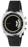 Gucci YA157301 Grip Chronograph Men's Watch – Black Dial & Black Rubber Strap
