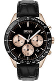 Hugo Boss 1513580 Talent Chronograph Men's Watch – Black Dial & Black Leather Strap