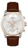 Hugo Boss 1513786 Skymaster Men's Watch – White Dial & Brown Leather Strap
