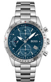 Hugo Boss 1513850 Pilot Quartz Men's Watch – Blue Dial & Silver Steel Strap