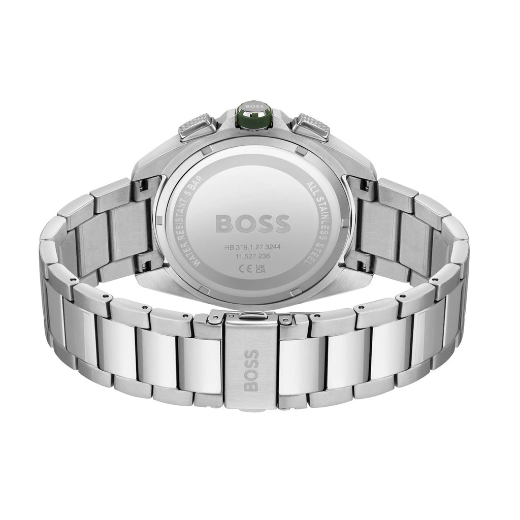 Hugo Boss Volane Grey Dial Silver Steel Strap Watch for Men - 1513951
