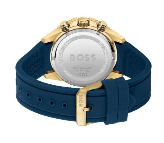 Hugo Boss Admiral Blue Dial Blue Rubber SIlicon Strap Watch for Men - 1513965
