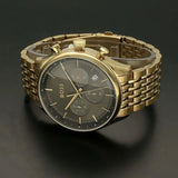 Hugo Boss Gregor Chronograph Grey Dial Gold Steel Strap Watch For Men - 1514051