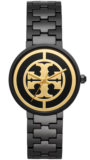Tory Burch Reva Black Dial Black Steel Strap Watch for Women - TBW4036