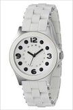 Marc Jacobs Rock White Dial White Silicone Strap Watch for Women - MBM2532