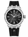 Maurice Lacroix AI1808-SS000-330-2 Aikon Automatic Chronograph Men's Watch – Black Dial & Black Leather Strap