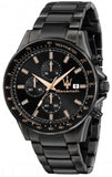 Maserati R8873640011 SFIDA Chronograph Men's Watch – Black Dial & Black Steel Strap