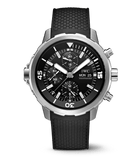 IWC IW376803 Aquatimer Chronograph Men's Watch – Black Dial & Black Leather Strap