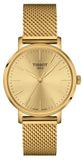 Tissot T143.210.33.021.00 Everytime Lady Quartz Women's Watch – Gold Dial & Gold Mesh Bracelet