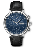 IWC IW391023 Portofino Chronograph Men's Watch – Blue Dial & Black Leather Strap