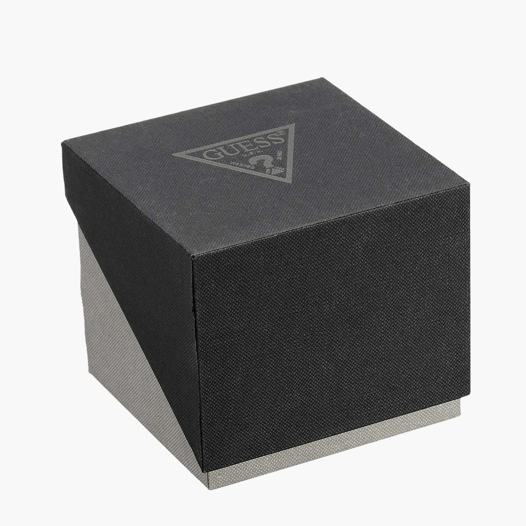 Guess GW0257L1 Moonlight Crystals Women’s Watch – Silver Dial & Black Silicone Strap