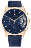 Tommy Hilfiger 1710451 Baker Chronograph Quartz Men's Watch – Blue Dial & Blue Leather Strap