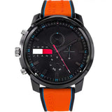 Tommy Hilfiger 1710583 Wynwood Chronograph Quartz Men's Watch – Black Dial & Orange Silicone Strap