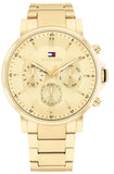 Tommy Hilfiger 1710611 Tyson Chronograph Quartz Men's Watch – Gold Dial & Gold Steel Bracelet