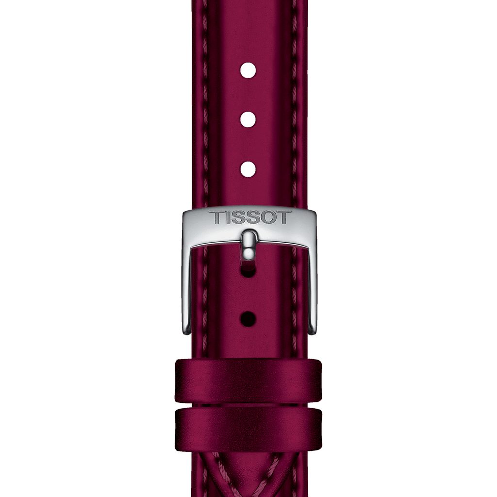Tissot Everytime Lady Burgundy Dial Burgundy Leather Strap Watch for Women - T143.210.17.331.00