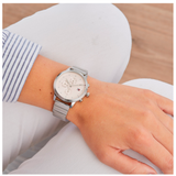 Tommy Hilfiger Blake Pink Dial Silver Steel Strap Watch for Women - 1781904