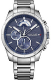 Tommy Hilfiger 1791348 Decker Quartz Men's Watch – Blue Dial & Silver Steel Bracelet