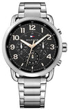 Tommy Hilfiger 1791422 Briggs Chronograph Men's Watch – Black Dial & Silver Steel Strap