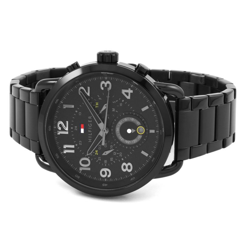 Tommy Hilfiger Briggs Black Dial Black Steel Strap Watch for Men  - 1791423