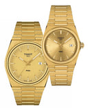 Tissot PRX Champagne Yellow Gold Dial Gold Steel Strap Watch for Men - T137.410.33.021.00