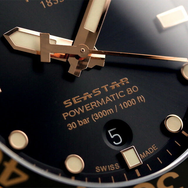 Tissot Seastar 1000 Powermatic 80 Black Dial Black Rubber Strap Watch for Men - T120.407.37.051.01