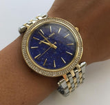 Michael Kors Darci Quartz Blue Dial Two Tone Steel Strap Watch For Women - MK3401
