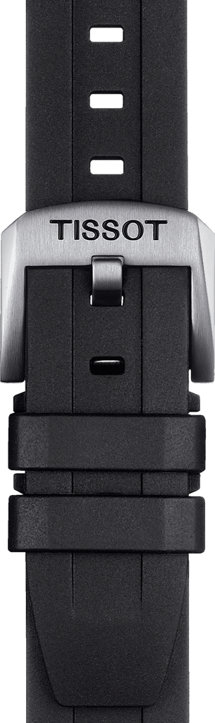 Tissot PRC 200 Chronograph Black Dial Black Rubber Strap Watch for Men - T114.417.17.057.00