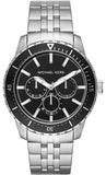 Michael Kors MK7156 Cunningham Multifunction Men's Watch – Black Dial & Silver Steel Strap