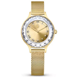 Swarovski Octea Nova Analog Gold Dial Gold Mesh Strap Watch for Women - 5649993