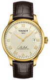 Tissot T006.407.36.263.00 Le Locle Powermatic 80 Quartz Men's Watch – Gold Dial & Brown Leather Strap