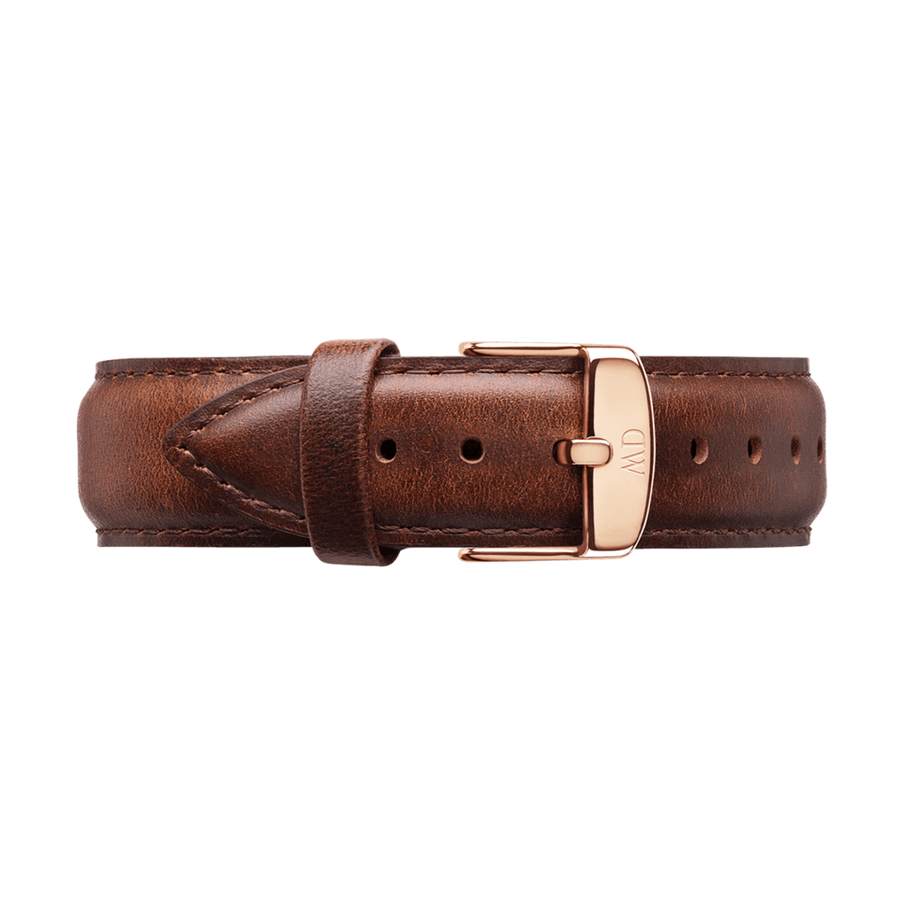 Daniel Wellington Classy St Mawes White Dial Brown Leather Strap Watch For Women - DW00100059