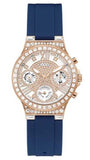 Guess GW0257L3 Moonlight Diamonds Women's Watch – White Dial & Blue Rubber Strap