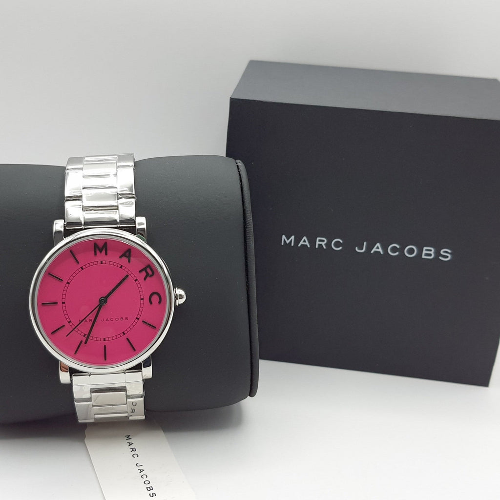 Marc Jacobs Roxy Pink Dial Silver Steel Strap Watch for Women - MJ3528