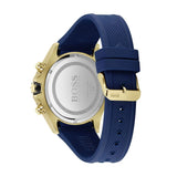 Hugo Boss Globetrotter Blue Dial Blue Silicone Strap Watch for Men - 1513822