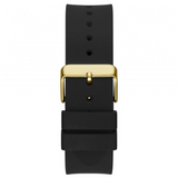 Guess Zeus Chronograph Diamonds Black Dial Black Silicone Strap Watch For Men - GW0208G2