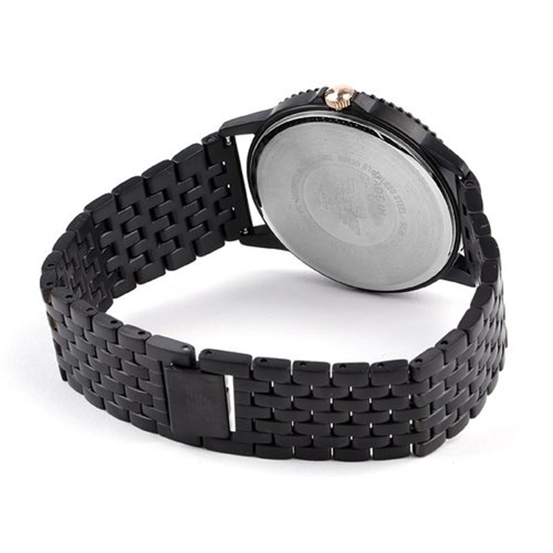 Emporio Armani Interchangeable Black Dial Black Steel Strap Watch For Men - AR80021