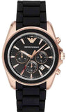 Emporio Armani AR6066 Sigma Chronograph Men's Watch – Black Dial & Black Silicone Strap